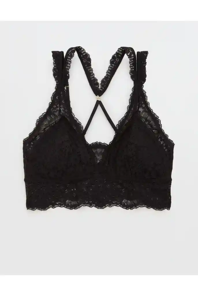 Bralette Negro Floral Large American Eagle