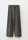 Pantalón Olite Khaki Talla 36 Mujer Mango