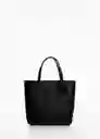 Bolso P Tulipa Negro Talla 99 Mujer Mango