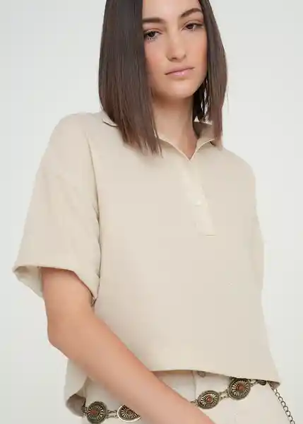 Camisa Kora Mujer Crudo Vainilla Claro Talla L 419g350 Naf Naf