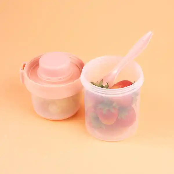 Vaso Mezclador de Doble Capa S Rosa 870 mL Miniso