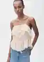 Top Carino Rosa Pastel Talla M Mujer Mango