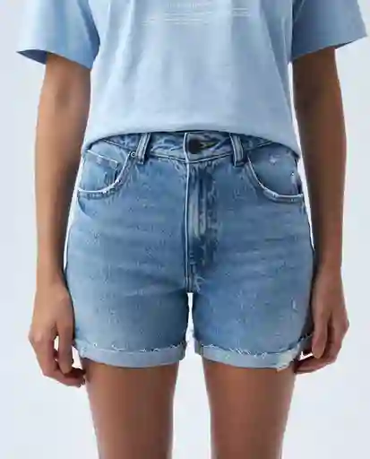 Short Mujer Azul Talla 8 352F002 Americanino