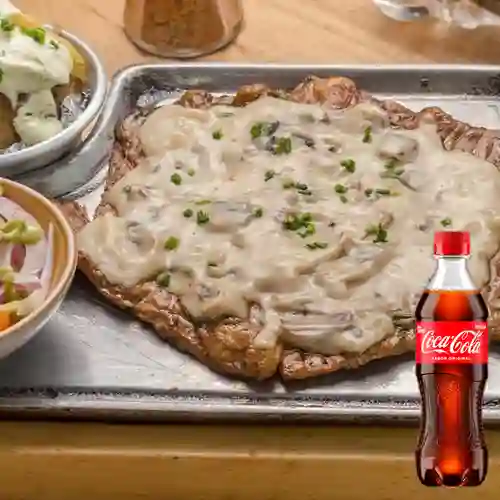 Combo Carne en Champiñones + Coca Cola Original 400 ml