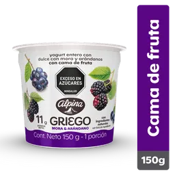 Alpina Yogurt Griego con Mora y Arándano