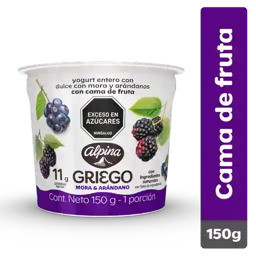 Alpina Yogurt Griego con Mora y Arándano
