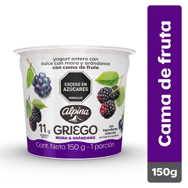 Alpina Yogurt Griego con Mora y Arándano