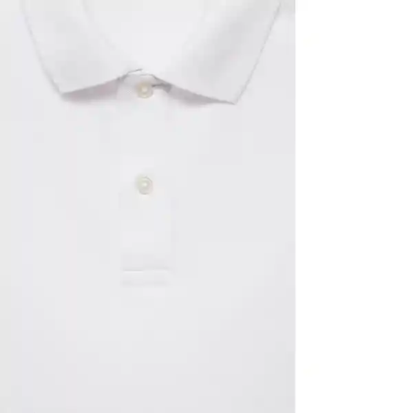 Camisa Polo Rea Blanco Talla Xl Hombre Mango