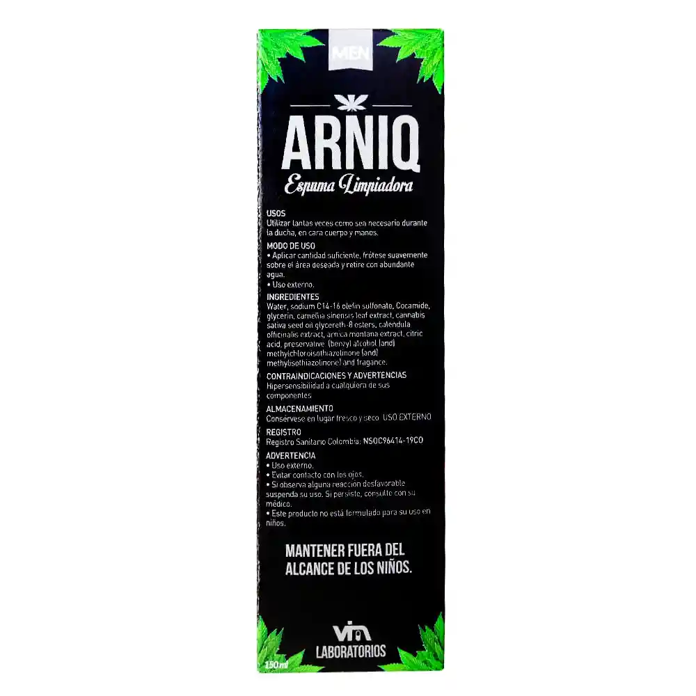 Arniq Espuma Limpiadora Men 150 mL