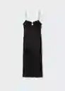 Vestido Onur Negro Talla M Mujer Mango