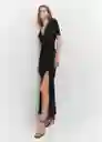 Vestido Cabernet Negro Talla XS Mujer Mango