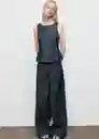 Pantalón Lua Tejano Soft Talla L Mujer Mango