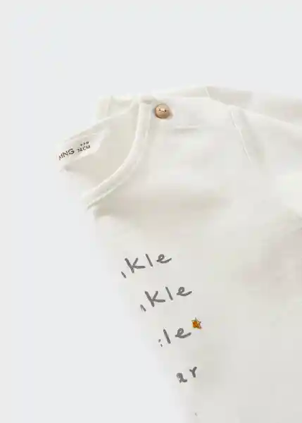 Camiseta Twinkle Offwhite Talla 66 Niños Mango