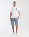 Bermuda Tipo Cargo Azul Cristalino Claro Talla 32 Chevignon