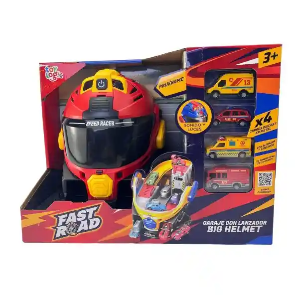 Toy Logic Set Play Transformable Fast Road Tipo Casco + Carrito