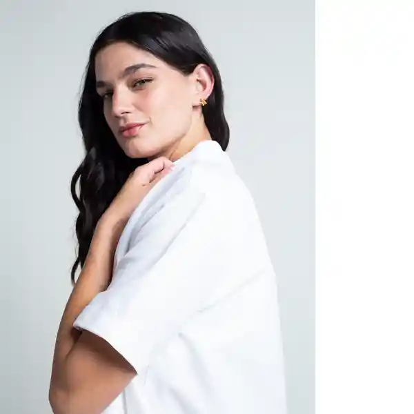 Camisa Umber Mujer Crudo Puro Claro Talla L 511F302 Naf Naf