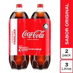 Gaseosa Coca-Cola Sabor Original 3L x 2Unds