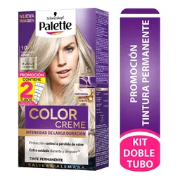 Tinte Palette Color Creme Permanente 10-1 Rubio Plata Cenizo Dt