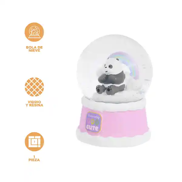 Esfera de Cristal Panda Nubes Serie we Bare Bears Miniso