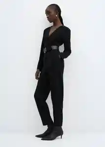 Enterizo Mono Taitai Negro Talla XS Mujer Mango