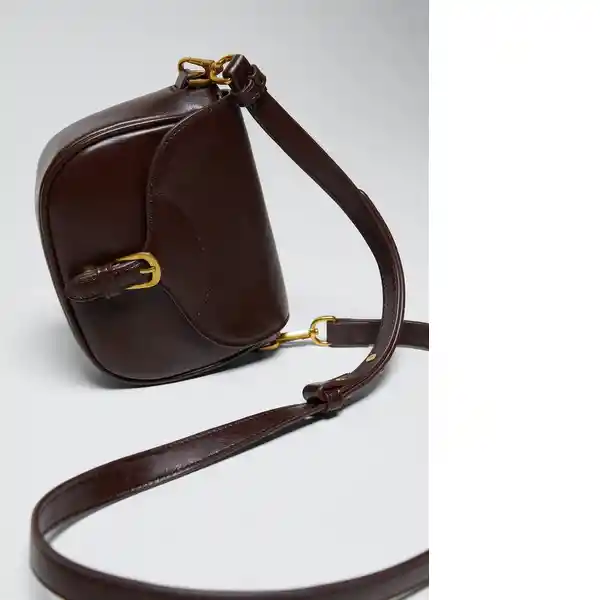 Bolso P Numbia Chocolate Talla 99 Mujer Mango