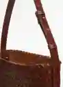 Bolso G Pampa Cuero Talla 99 Mujer Mango