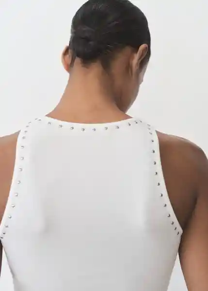 Top Lex Blanco Talla M Mujer Mango