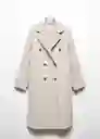 Abrigo Picarol Piedra Talla M Mujer Mango