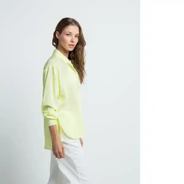 Camisa Punky Mujer Amarillo Risueno Claro Talla S Naf Naf