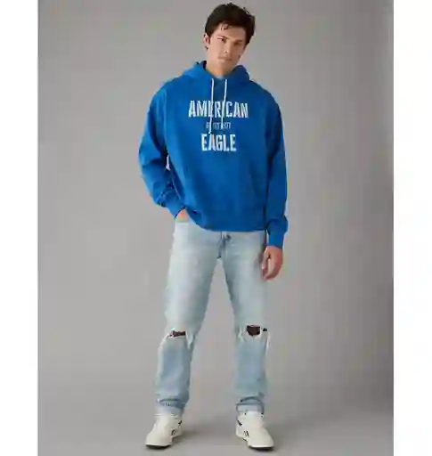 Buzo Hombre Azul Talla Medium American Eagle 01932220