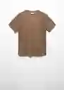 Camiseta Bellow Camel Talla XL Hombre Mango