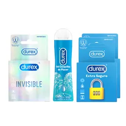 Combo Durex Condones Sensitivo Invisible + Durex Gel Lubricante