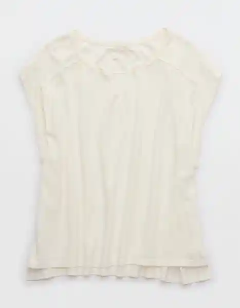 Camiseta Aerie Blanco Talla Large 3854125 American Eagle