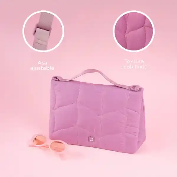 Bolso Crossbody Acolchado Rosa Miniso