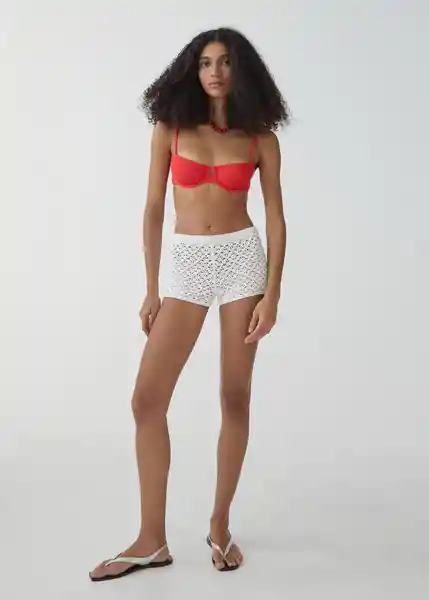 Short Daisy Crudo Talla L Mujer Mango