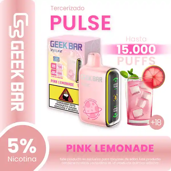 Geek Bar Vape Pulse Pink Lemonade - 15000 puffs - 5% Nicotina