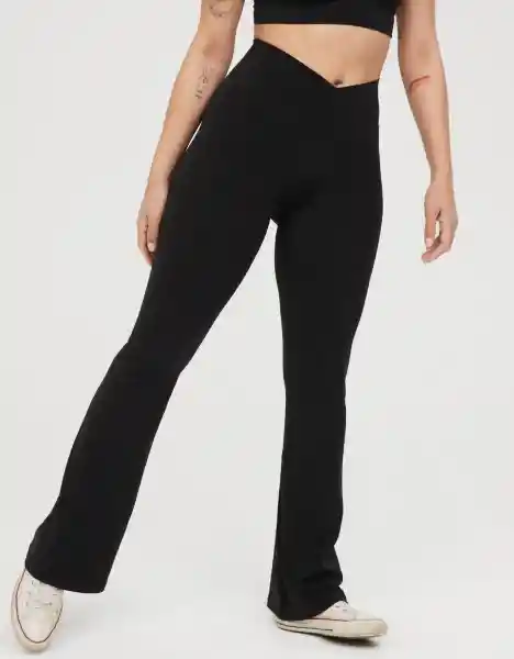 American Eagle Legging Flare de Tiro Alto Negro Real Talla S/M