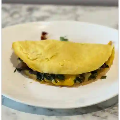 Omelette Espinaca, Champiñones Salteados