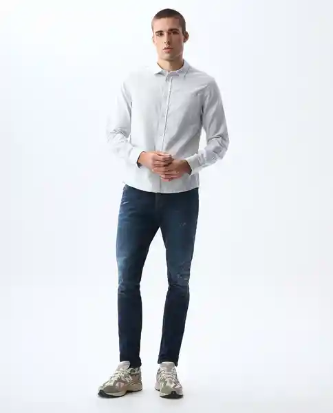 Camisa Hombre Gris Talla S 811G501_GRI144201 Americanino