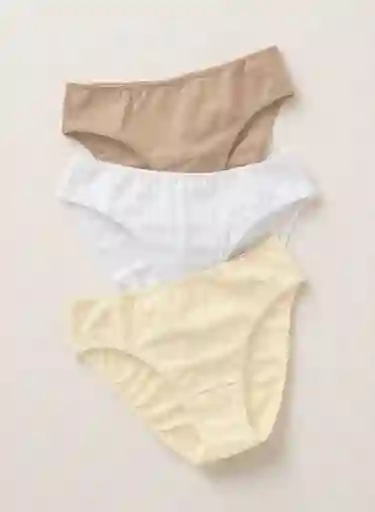 Paqx3 Panties Tipo Bikini En Algodón 12633X3
