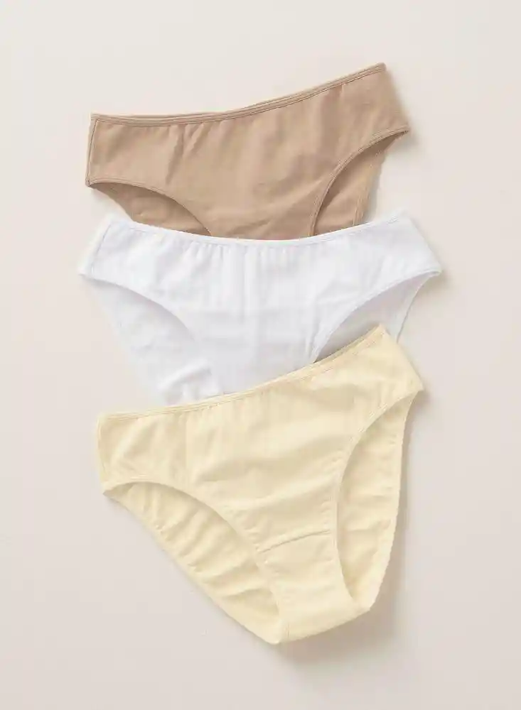Paqx3 Panties Tipo Bikini En Algodón 12633X3