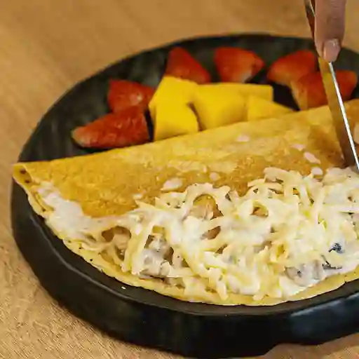 Crepe de pollo y queso