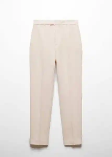 Pantalón Boreli Crudo Talla 46 Mujer Mango