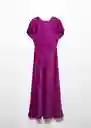 Vestido Vuelo Morado Talla M Mujer Mango