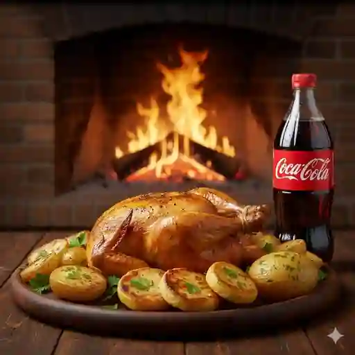 1 Pollo entero + papa cocida