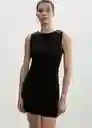 Vestido Dipla Negro Talla XS Mujer Mango