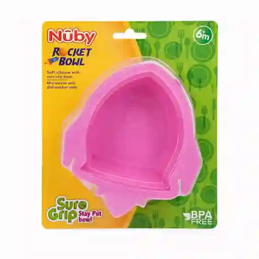 Nuby Plato Anti-Deslizante Cohete