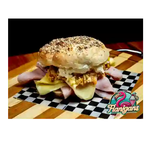 Everything bagel sandwich
