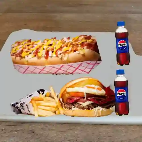 1 Hamburguesa Nativa y 1 Perro en Combo