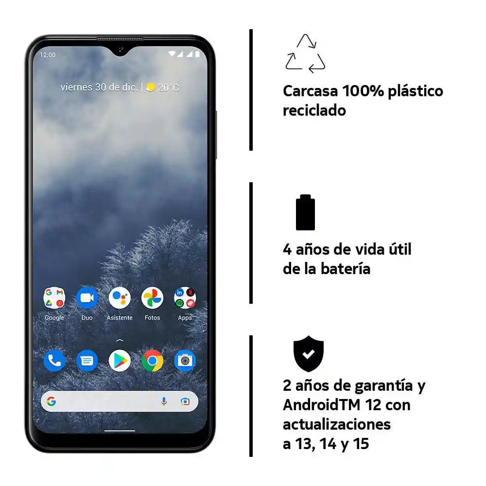 Nokia Celular G60 128Gb Negro Con Cargador Cable Usb Cover